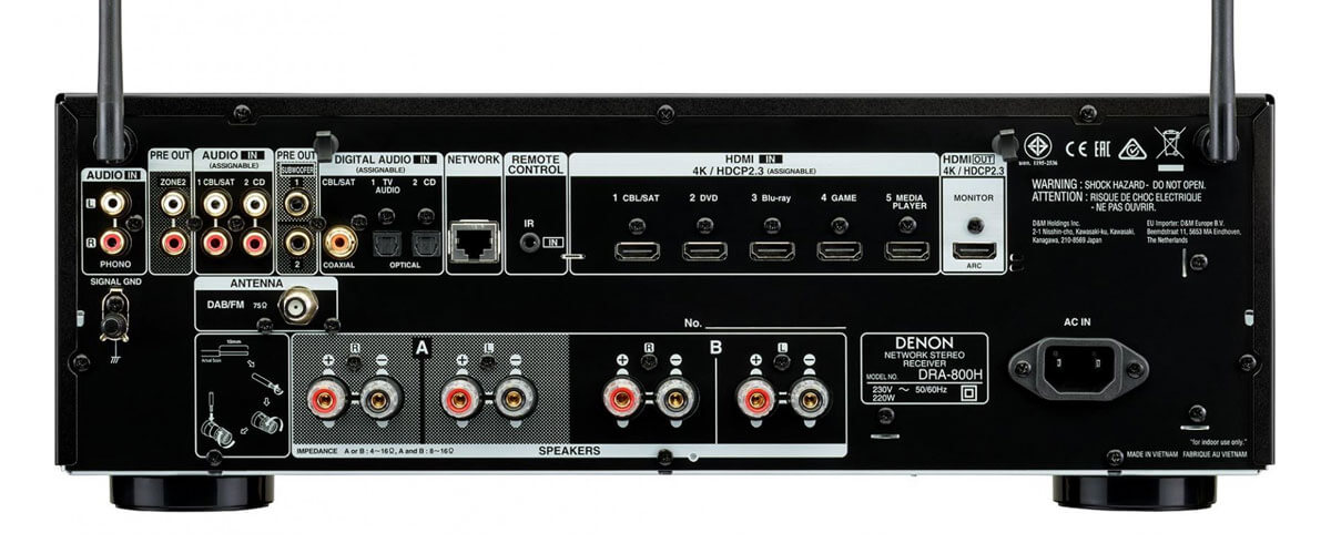 Denon DRA-800H back