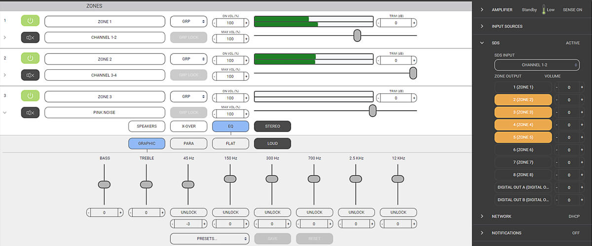 advanced GUI features of AV receiver